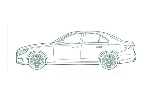Tekening Mercedes E klasse Sedan 2