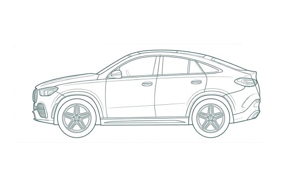 Tekening Mercedes GLE Coupe 1
