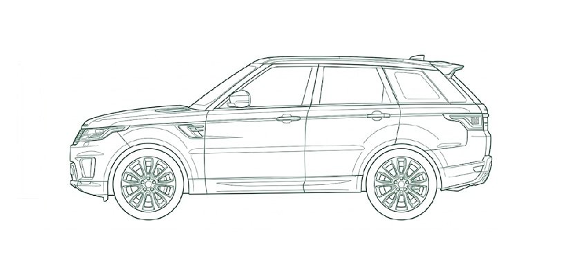 Tekening Range Rover Sport